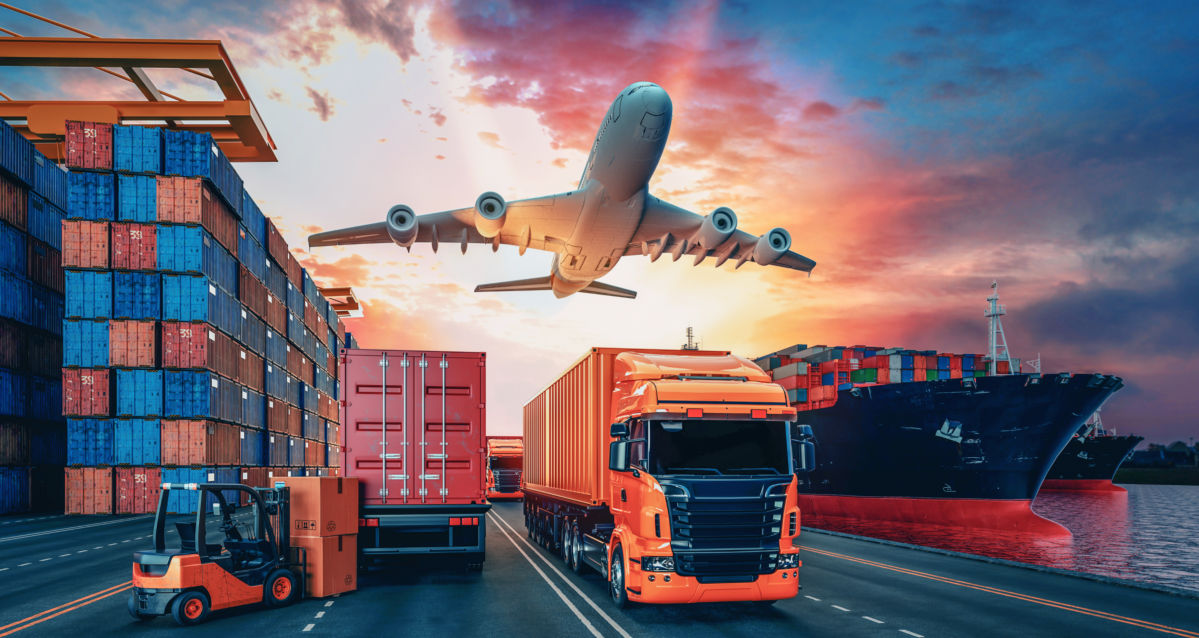 Truck and aircraft logistics